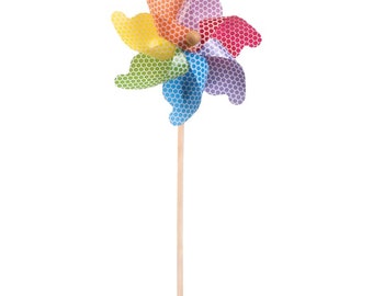 54cm/ 73cm Plastic Windmill Plastic Rainbow Pinwheel, Party Pinwheels DIY Lawn Windmill Set for Teenagers Toy Garden Party Lawn Decor