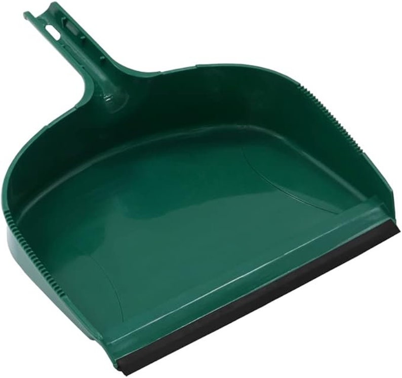 Extra Large 40 x 34 x 9 cm Dustpan and 28 x 5 x 12 cm Brush Set Outdoor Dust Pan Scoop with Stiff Hand Brush for Cleaning, Home and Garden image 2