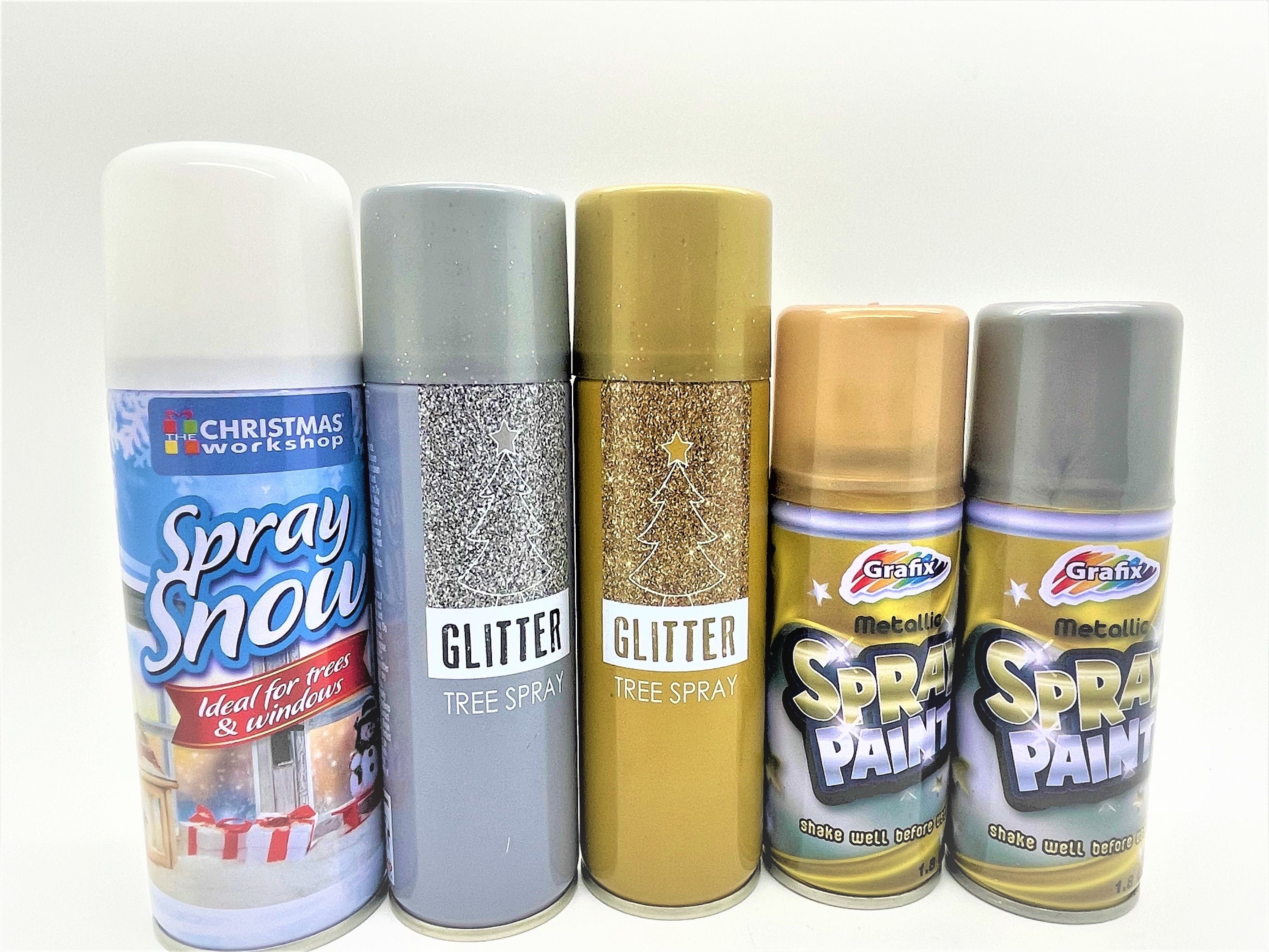 Christmas Xmas Decoration Spray Paint Metallic , Sparkling , Glitter , Gold  , Sliver , Snow Spray All You Need for Christmas Decor -  Finland