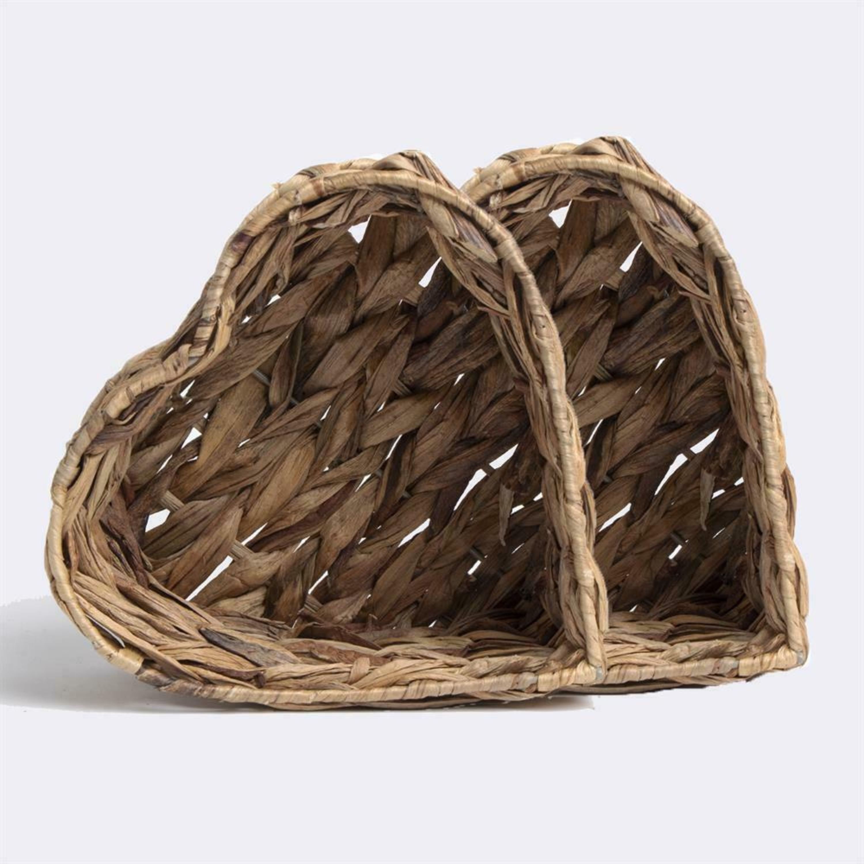 Pack of 2 Household Home Heart Basket Large and Small Storage Wicker Basket 