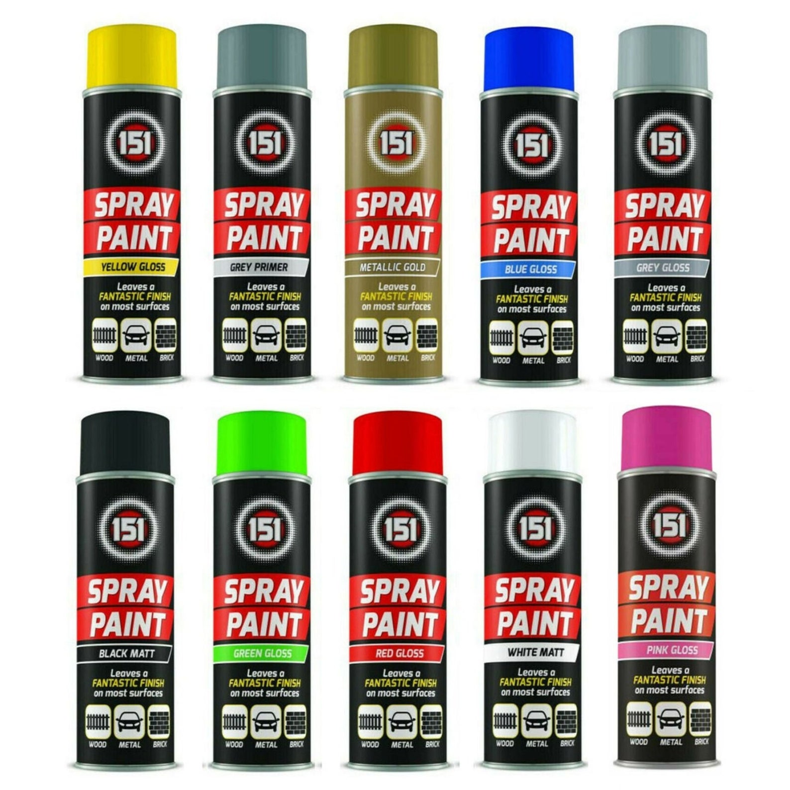 Multi Purpose Spray Paint Primer Matt Gloss Metallic Wood Etsy UK