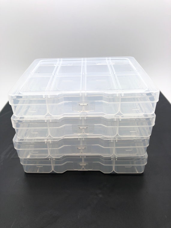 Pack of 4 Small Storage Box 6 Compartment Ideal for Keepsakes