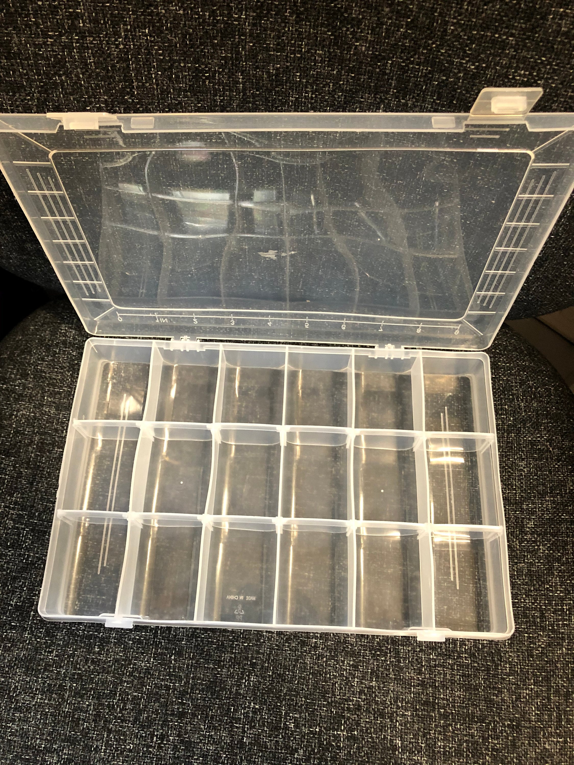 Plastic Storage Box 24 or 18 Compartment Ideal for Keepsakes