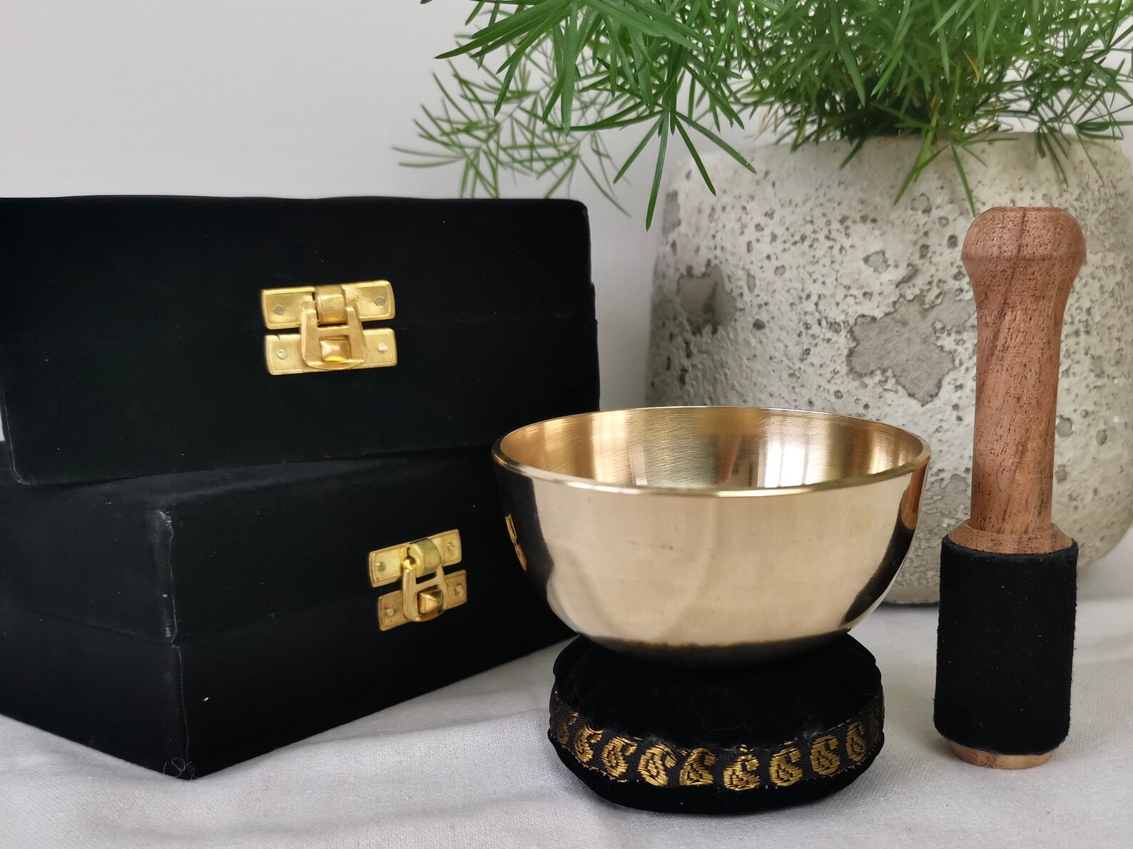 Brass singing bowl gift set singing bowl with stick and Etsy