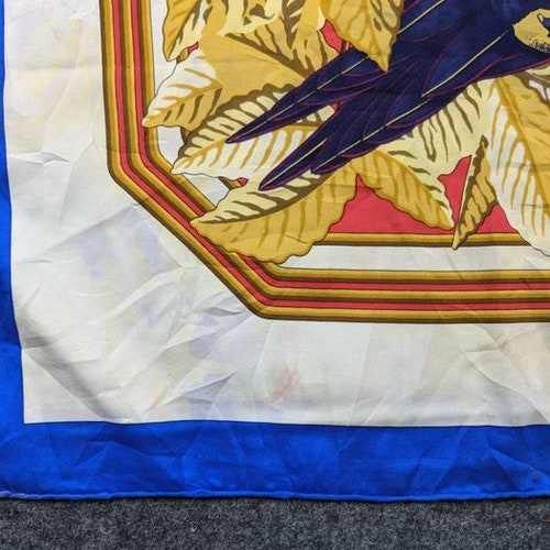 Shops Hermes Les Perroquets by Metz Silk Scarf
