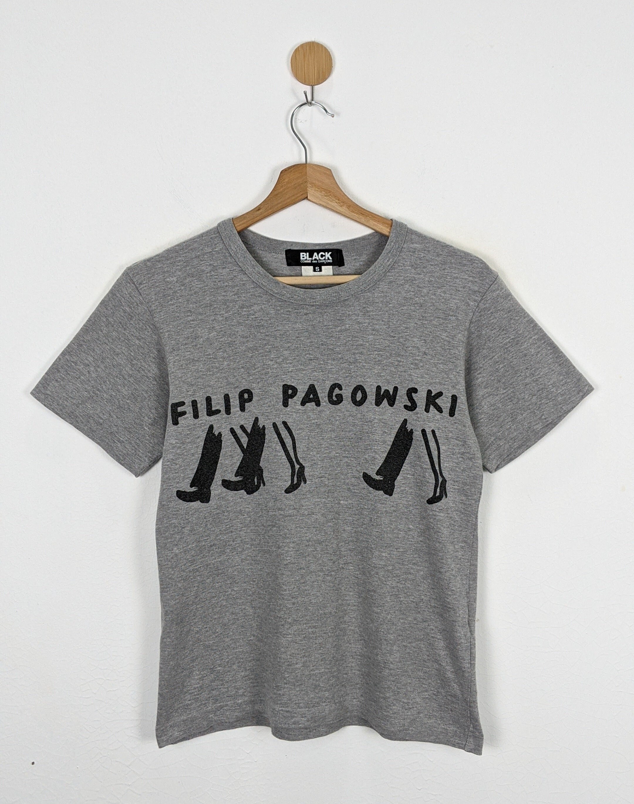 Vintage Comme Des Garcons Black CDG Filip Pagowski Shirt Size 