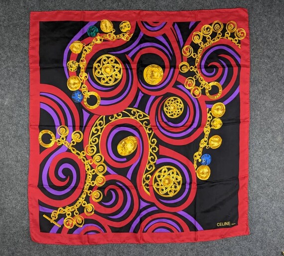 Celine Spiral Silk Scarf