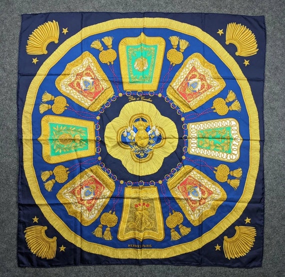 Hermès Poste et Cavalerie Silk Scarf