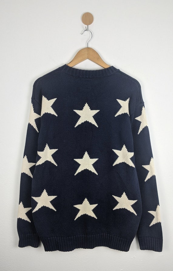 Vintage Tommy Star Knitted Sweatshirt US L - Norway