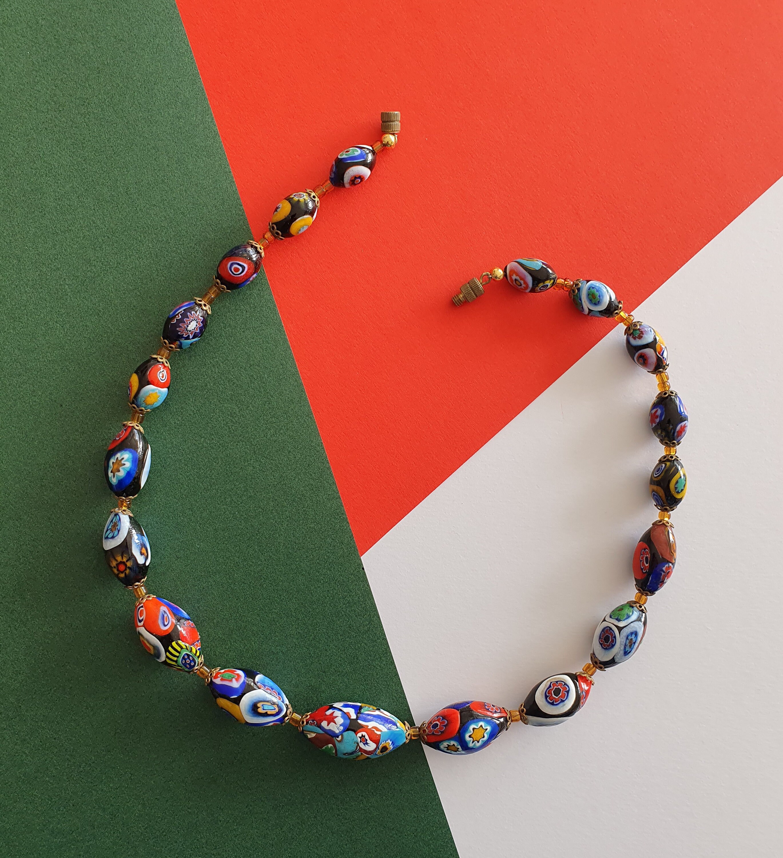 Collier Vintage 10 Perles Murano Années 1950/1960 - Perles En Verre Rose - Occasion