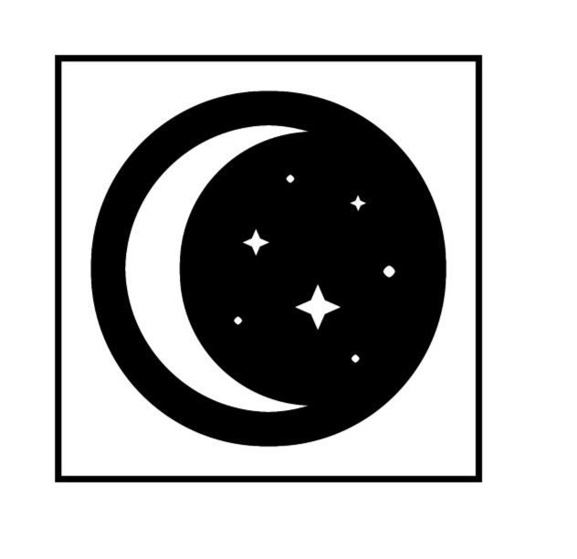 Moon and Stars Decal Etsy