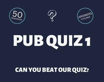 Pub Quiz 1: Trivia PowerPoint Game (50 Questions)