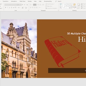 History Trivia Quiz: 50 Multiple Choice Questions (PowerPoint & PDF)