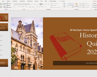 History Trivia Quiz: 50 Multiple Choice Questions (PowerPoint & PDF)