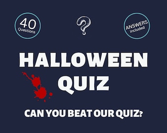 Halloween Trivia Quiz: PowerPoint Party Game (Digital Download)
