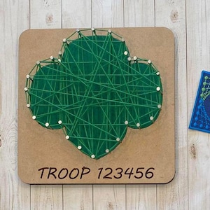 Trefoil Nail and String Art DIY activity