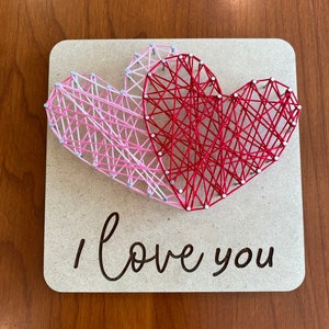 Heart Nail and String Art DIY activity
