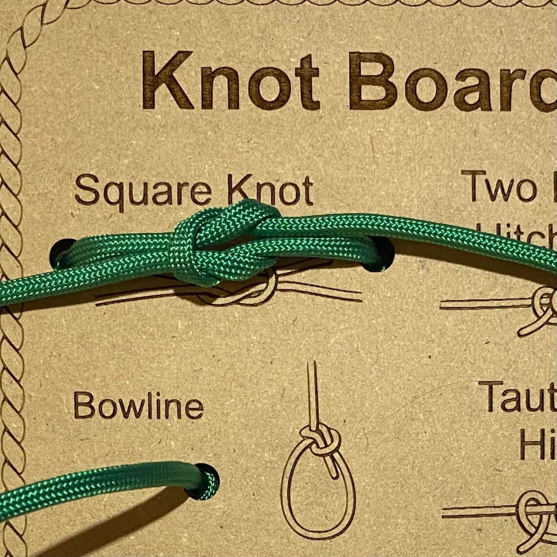 Learn to Tie Knot Tying Board With Rope Etsy