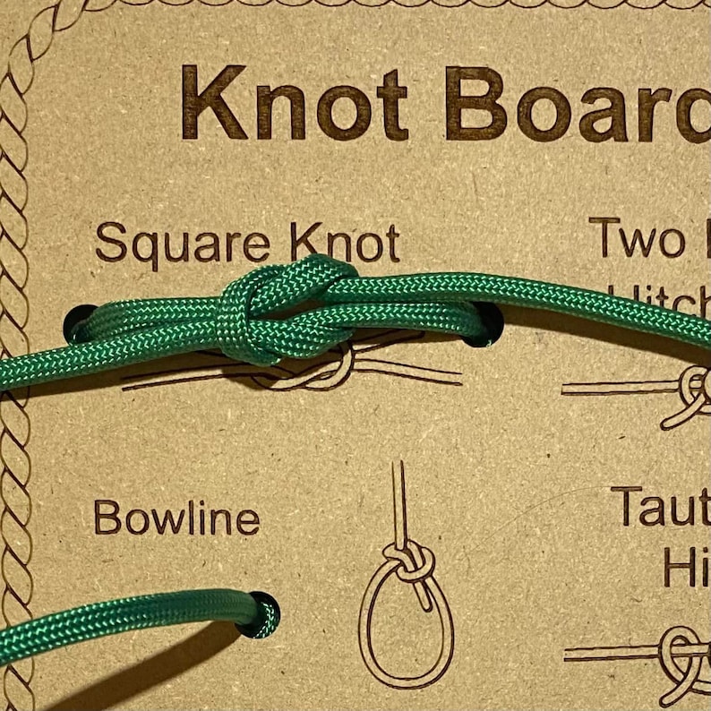 Learn to Tie Knot Tying Board With Rope Etsy
