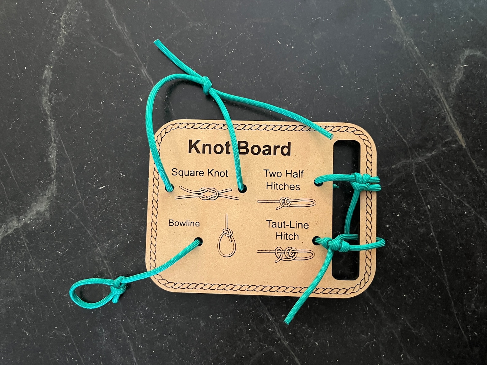 Learn to Tie Knot Tying Board With Rope Etsy