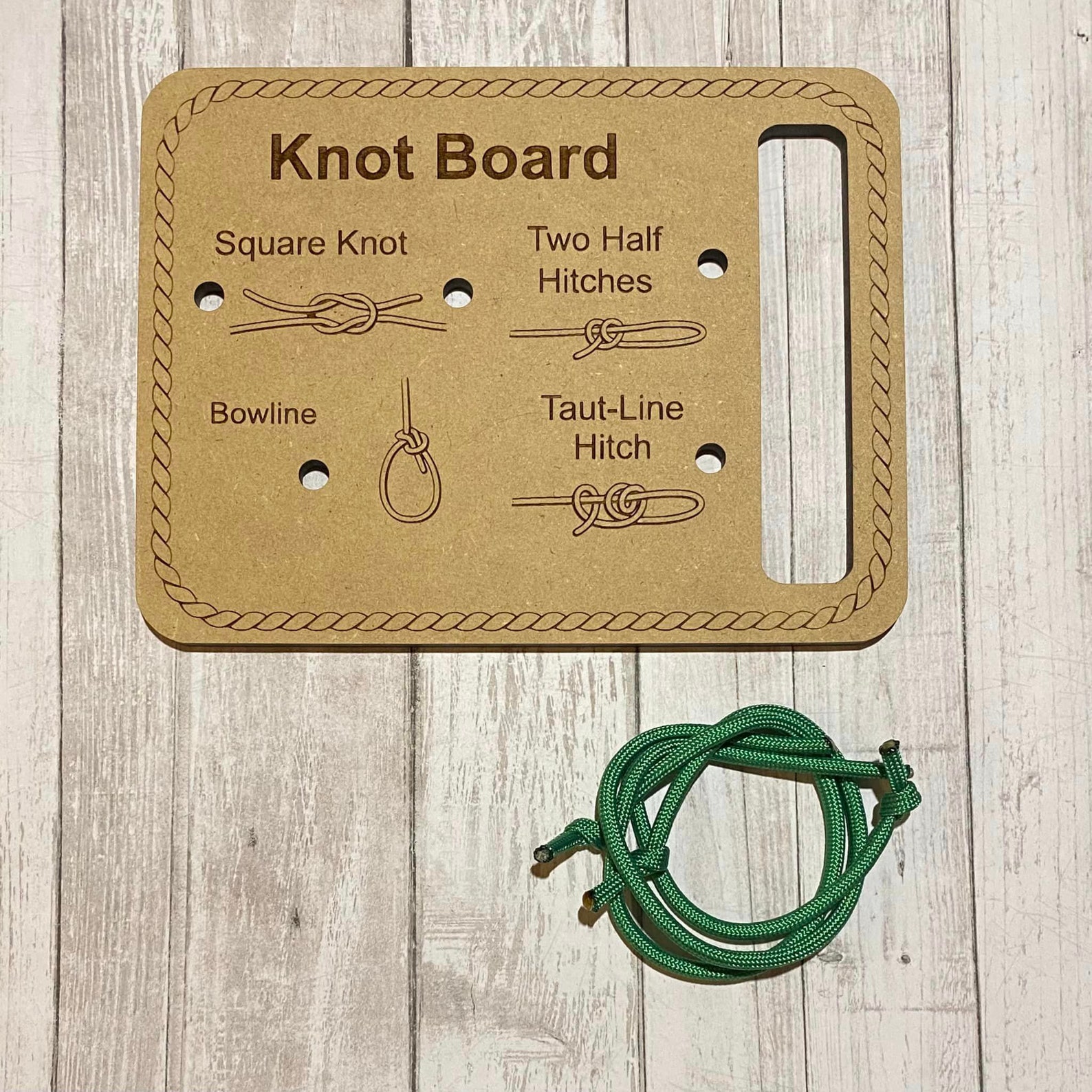 Learn to Tie Knot Tying Board With Rope Etsy