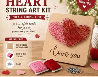 Heart Nail and String Art