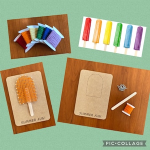 Popsicle Nail and String Art DIY activity