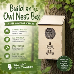 Screech Owl Nesting Box DIY Kit