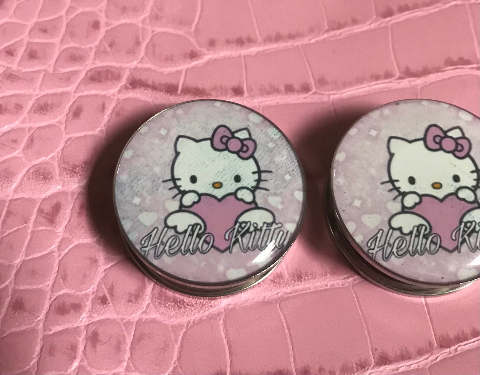 Hello Kitty Ear Gauges Plugs Gauges Custom Plugs Etsy