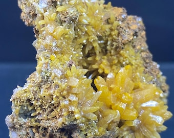 Wulfenite w Mimetite- San Juan Poniente Vein, Ojuela Mine, Mapimi, Durango, Mexico