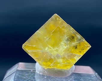 Yellow Fluorite - Fluorite mine, Valzergues Villefrache-de-Rougergue, Aveyron, Occitanie, France