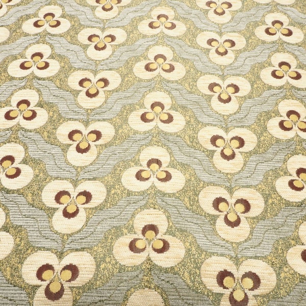 Tissu d'ameublement, tissu turc au mètre, tissu turc à motif yeux de tigre beige, tissu chenille, tissu bohème, tissu jacquard