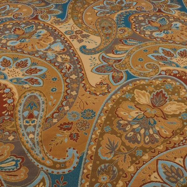 Tissu d’ameublement, tissu de conception de Kilim, tissu turc de modèle de Paisley, tissu turc par les yards, tissu de Jacquard de Boho