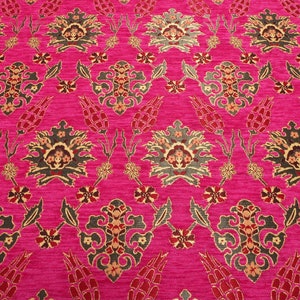 Upholstery Fabric,Turkish Fabric, PINK Tulip Pattern Fabric,Chenille Fabric, Bohemian Fabric, Jacquard Fabric,By the Yards,By the Meter