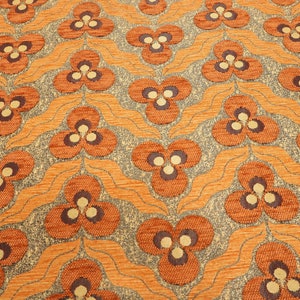 Upholstery Fabric,Turkish Fabric By the Yards, Antigua Orange Tiger Eyes Pattern Fabric, Chenille Fabric,Bohemian Fabric, Jacquard Fabric