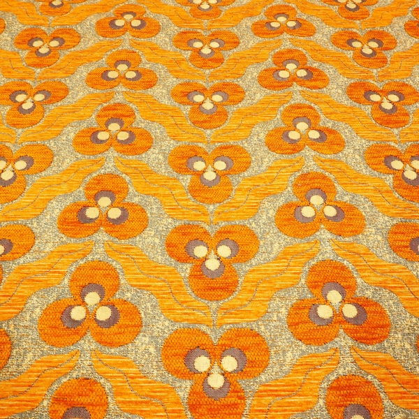 Upholstery Fabric, Turkish Fabric By the Yards, Turkish Orange Tiger Eyes Pattern Fabric, Chenille Fabric, Bohemian Fabric, Jacquard Fabric