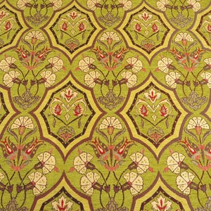 Upholstery Fabric,Turkish Fabric, Green Carnation Pattern Fabric,Chenille Fabric, Bohemian Fabric, Jacquard Fabric,By the Yards,By the Meter