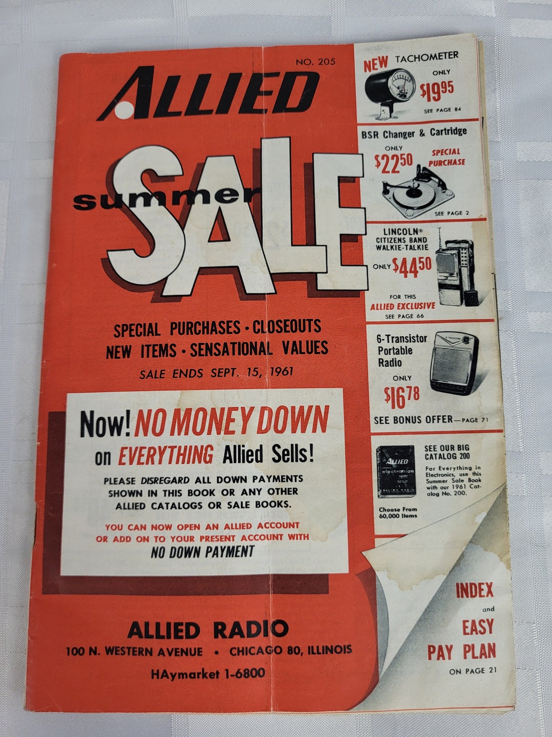 1961 Allied Radio Sales Catalog Advertising Book Vintage Communications