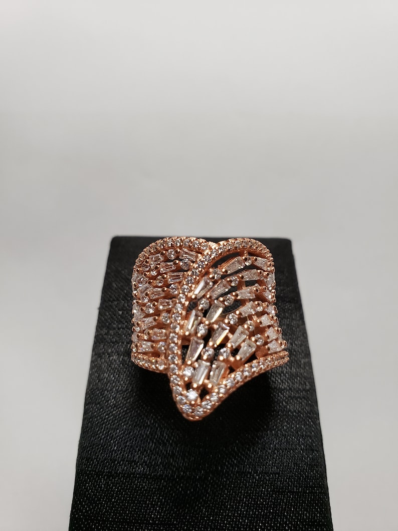 Ring Plated Rose Gold Plated White Gold Angel Wings