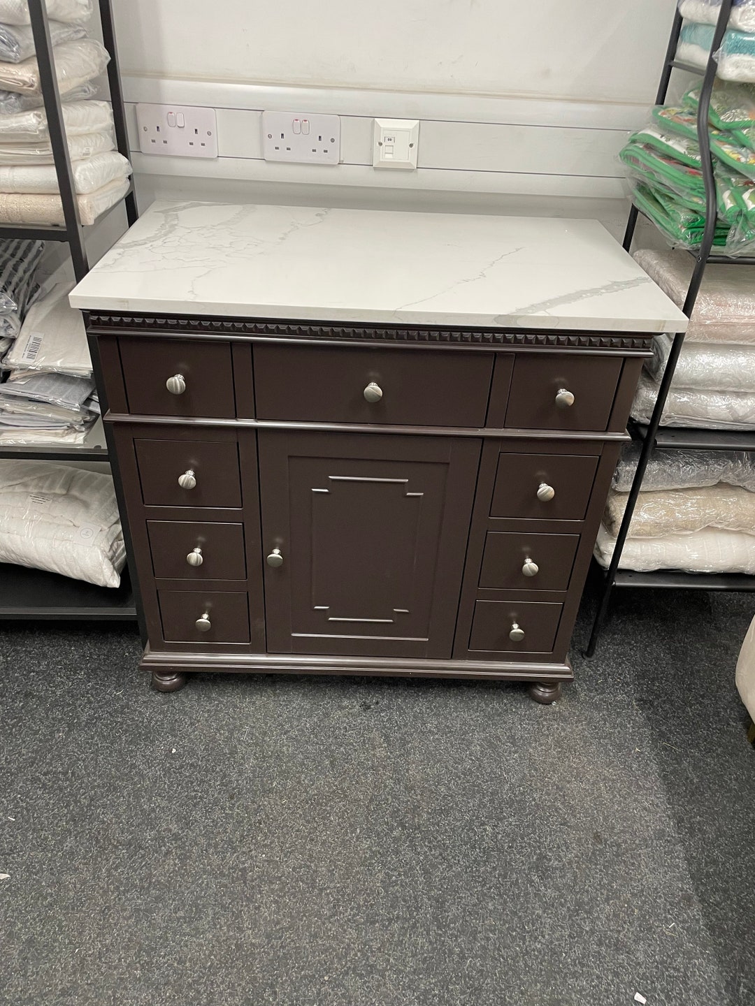Didim Sideboard 900mm With Calacatta Quartz Top Etsy