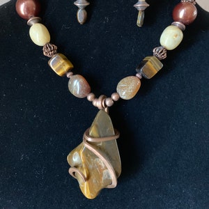 Copper Wire Wrapped Petrified Wood