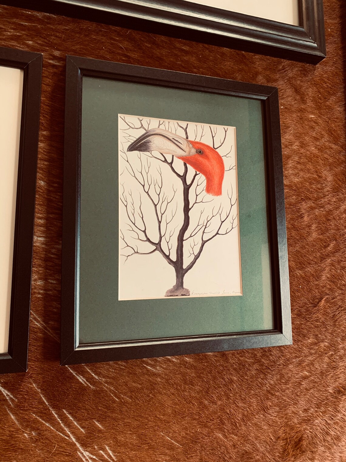 Antique art print in frame Etsy