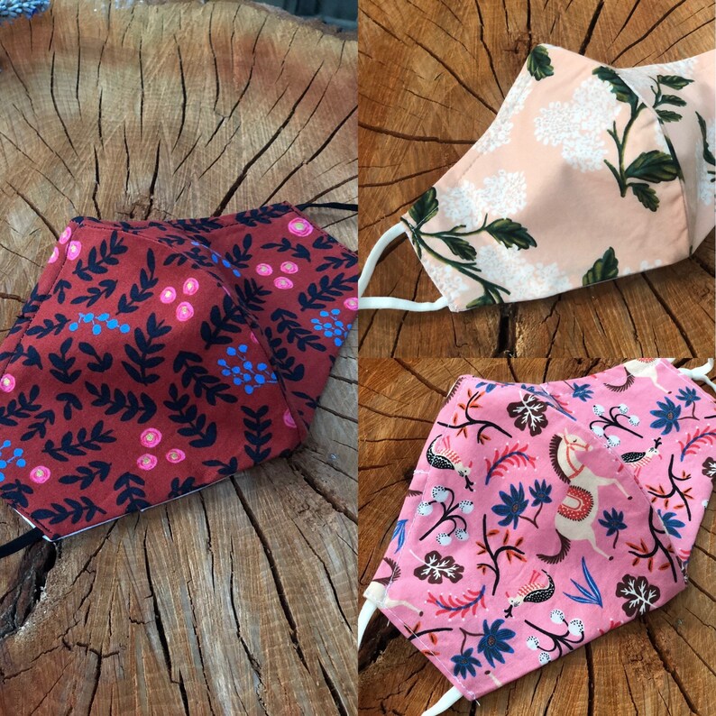 Reusable Face Mask with adjustable ear loops nose wire and Etsy