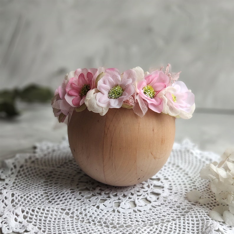 Floral crown newborn Newborn headband Baby Flower Crown