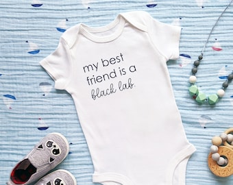 Black Lab Baby Bodysuit – Dog Lover Gift