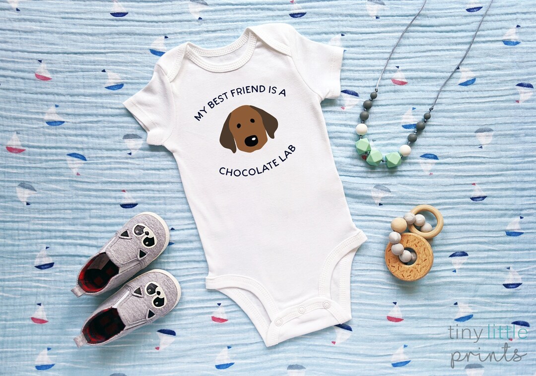Chocolate Lab Baby Bodysuit – Dog Lover Newborn Outfit