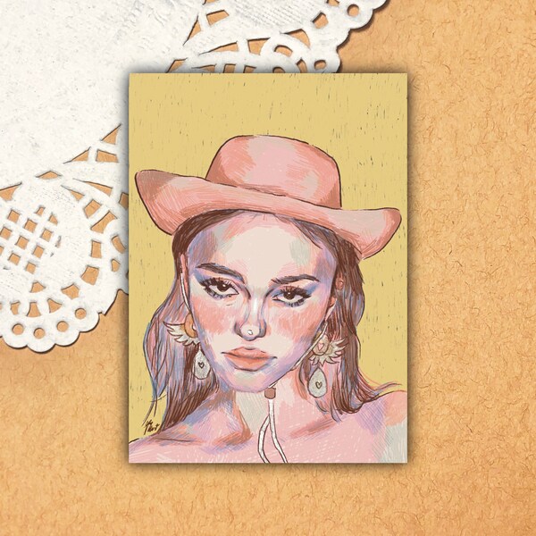 Lily Rose Depp Art Etsy