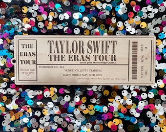 Taylor Swiftie Wonderland: Dive into the magic with our Eras Tour Ticket Ornament! Customize yours and bring your dream concert to life!