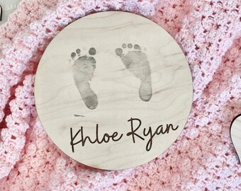 Newborn Gift Personalized Baby Name Disk| Newborn photography| New baby | New Mom| Fresh 48| Photo Props| Baby Girl| Baby Boy| Name plate