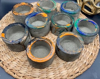 Buring Pit for Charcoal | Handmade with bits of marble in the mix